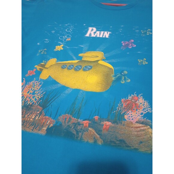 The Beatles Rain Yellow Submarine Shirt XL Cygnus Tag Y2K - Picture 4 of 7